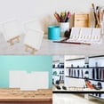 thumbnail image 6 of 12 Pack U.S. Art Supply 3" x 3" Stretched Canvas with 5" Mini Natural Wood Display Easel Kit, Artist Tripod Holder Stand, 6 of 6