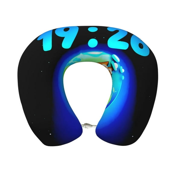 Lsque Bluey Print Travel Pillow Memory Foam - Head Neck Support Airplane Pillow U-Shaped Neck Pillow for Traveling, Car, Home, Office