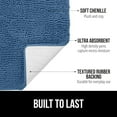 thumbnail image 2 of Bath Rug 30x20, Thick Soft Absorbent Chenille, Rubber Backing Quick Dry Microfiber Mats, Machine Washable Rugs for Shower Floor, Bathroom Runner Bathmat Accessories Decor, Blue, 2 of 6