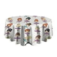 thumbnail image 5 of Ballet Dancer Princess Pattern Round Tablecloth 60"x60",Wrinkle Wipeable Table Cloth for Kitchen Dining Room Picnic Patio Party, 5 of 6
