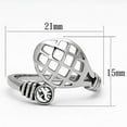 thumbnail image 2 of Luxe Jewelry Designs Women's Stainless Steel Ring with Round Shaped Top Grade Crystal - Size 7 (Pack, 2 of 4