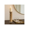 thumbnail image 2 of Elegant Tall Cylinder Candle Holder for Home Decor - Decorative Pillar Candlestick Holder for Dining Room, Mantel Display, or Entryway Decor - Modern Centerpiece for Tables or Shelf - 14", Brown, 2 of 10