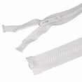thumbnail image 3 of Lenzip Boat Separator Zipper | Double Pull 62 Inch White Plastic, 3 of 3