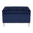 thumbnail image 3 of Costaelm Hank Square 29.5" Velvet Tufted Storage Ottoman, Navy Blue, 3 of 10