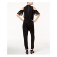 thumbnail image 2 of Kobi Womens Wrap-Front Jumpsuit, Black, Medium, 2 of 3