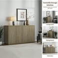 thumbnail image 3 of Surmoby 30.9" Sideboard Buffet Cabinet with Storage, Modern Accent Cabinet with Adjustable Shelf and Doors Media Console Cabinet for Living Room Dining Room and Kitchen,Grey, 3 of 10