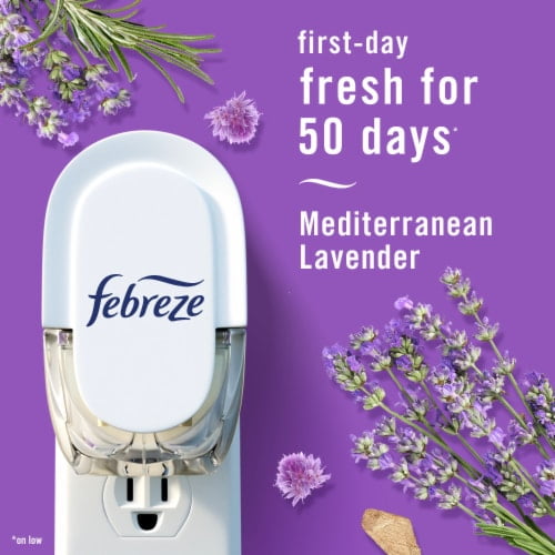 Febreze Fade Defy Plug Air Freshener Refill, Mediterranean Lavender - Thumbnail 4