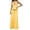 Light Yellow, variant on Women’S 2-Piece Summer Casual Outfit Set, Halter Neck Ruffle Trim Cut Out Fitted Top With High Waist Tiered Drawstring Maxi Skirt, Soft Lightweight Polyester Fabric, 2pcs, Sizes S M L
