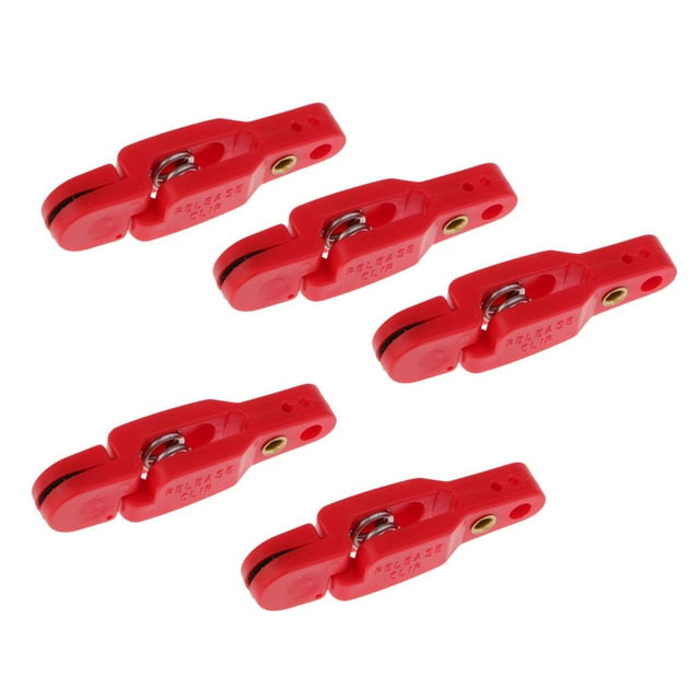 S SERENABLE 5x Clip de Déverrouillage à Pression en Plastique pour Poids, Rabot, Pêche en Mer au Large 5 Pcs Rouge 5 Pcs