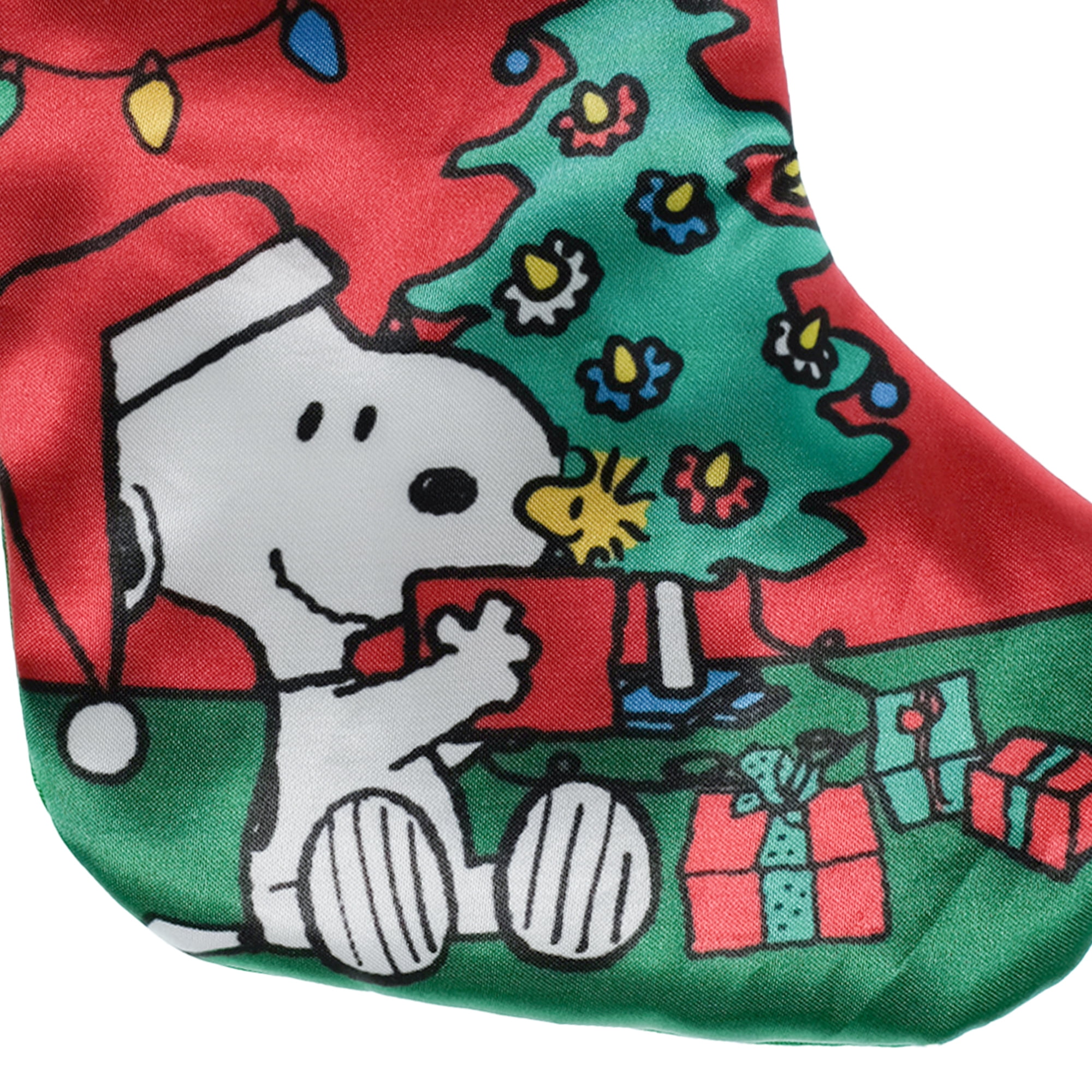 Peanuts Snoopy & Woodstock Christmas Stocking – 19 Inch, Officially Licensed, Polyester, Holiday Decor - View #8