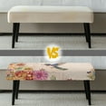 thumbnail image 5 of Xoenoiee Hummingbird Daisy Print Rectangle Bench Covers, Removable Dining Chair Cover, Soft Fit Stretch Bench Chair Slipcovers, Washable Jacquard Seat Protector for Bedroom, Living Room, Kitchen, 5 of 7