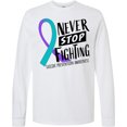 thumbnail image 3 of Inktastic Never Stop Fighting Suicide Prevention Awareness Ribbon Long Sleeve T-Shirt, 3 of 5