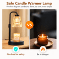 thumbnail image 4 of DAYBETTER Candle Warmer Lamp,Glass Electric Candle Lamp with 2*50W GU10 Bulbs,Adjustable Height Dimmable Gifts Lamp for Mom Girlfriend Home Decor, 4 of 6