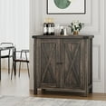 thumbnail image 5 of Dragonpad Adjustable Shelves USA Farmhouse Sideboards, MDF Engineered wood Oak, 5 of 9