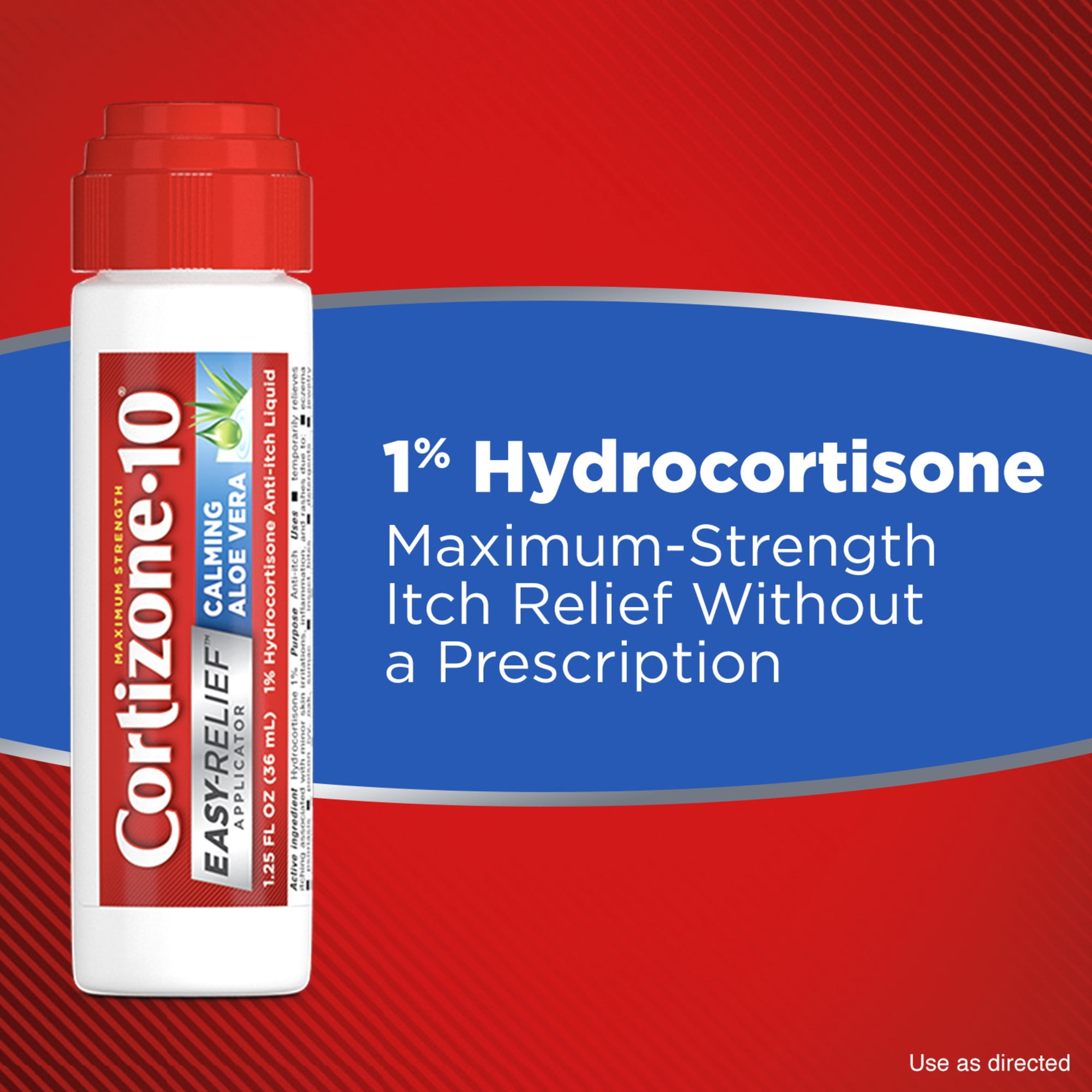 Cortizone-10 1% Hydrocortisone Anti Itch Roll-on Liquid for Eczema and Bug Bite Relief, Maximum Strength, 1.25 fl oz