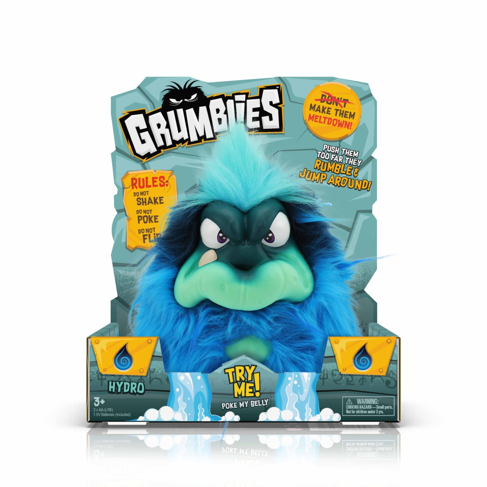 Grumblies New toy ages 3 and up 40 reactions & sounds Mojo blue and yellow 