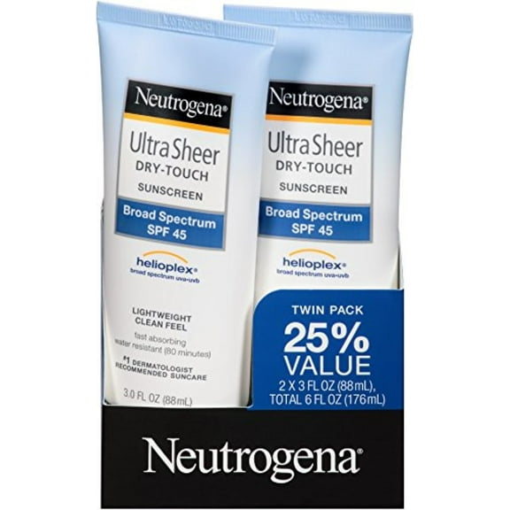 Neutrogena Ultra Sheer Dry-Touch Sunscreen, SPF 45, 3 oz ea, Value Pack (Pack of 6)
