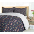 thumbnail image 5 of Ambesonne Surfboard Duvet Cover Sets, Doodle Surfer People Art, 2-Queen, Dark Indigo and Multicolor, 5 of 7