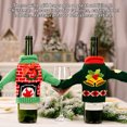 thumbnail image 4 of Matsuzay Ropa para botellas de vino, fundas elásticas, guirnalda, campana, alce, bordado, funda para botella de vino de Navidad, suministros para Kits de decoración para fiestas Alce Matsuzay HA070134-04B, 4 of 6