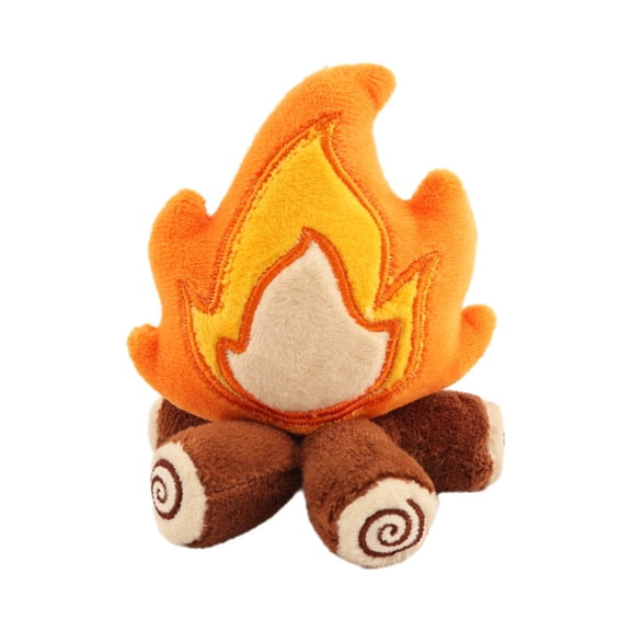 syligr 4 Inch Plush Campfire Toy, Cartoon Flame Stuffed Animal Fire Plushie, Soft Miniature Bonfire Decor, Cute Bedroom Shelf Ornament for Kids, Cozy Calming Companion, Christmas Birthday Gift