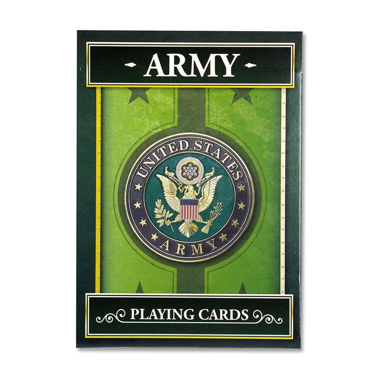 Springbok United States Army Playing Cards - Officially Licensed 52-Card Deck, Casino-Grade, Made In USA