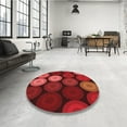thumbnail image 4 of Ahgly Company Machine Washable Indoor Square Transitional Red Area Rugs, 8' Square, 4 of 7