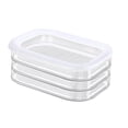 thumbnail image 1 of Contenedor para Carne para el Almuerzo para el Refrigerador, Contenedor para Carne de 3 , Contenedores Apilables para Almacenar con Tapa, 1 of 5