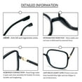 thumbnail image 5 of REAVEE 3 Pack Oversized Non-Prescription Glasses for Women Large Super Light Frame Black Brown Green, 5 of 5