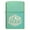 High Polish Green Zippo Badge Design, variant on Zippo Mountain Lion Design Street Chrome Pocket Lighter