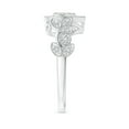 thumbnail image 3 of ANGARA Natural 0.16 Ct. Diamond Vintage Inspired Ring in 14K White Gold for Women (Ring Size: 3.5), 3 of 9