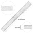 thumbnail image 2 of Set of 4, Clear Measuring Tools, DaKuan Plastic Straight Ruler (12 Inches and 6 Inches) and Protractor 180 Degree (4 Inch and 6 Inch), 2 of 9