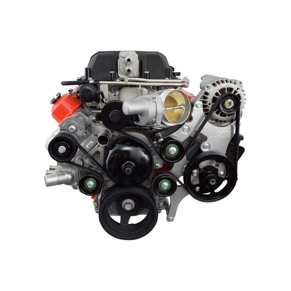 ICT Billet LS Truck LSA Supercharger Swap 6 rib Alternator and Power Steering Bracket Kit 551787A-3