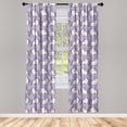 thumbnail image 2 of Ambesonne Galaxy Unicorn Curtains, Little Pony Horse, Pair of 28"x95", Pale Lavender White Rose, 2 of 4