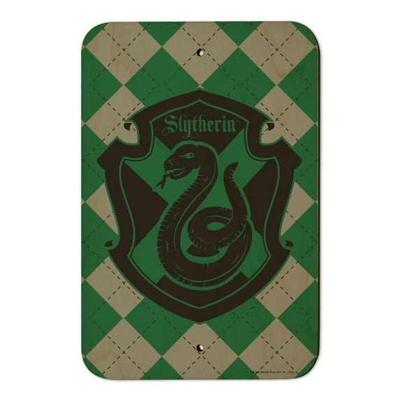 Harry Potter Slytherin Plaid Sigil Home Business Office Sign