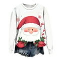 thumbnail image 4 of Kaprioy Womens Cute Christmas Sweatshirts Long Sleeve Tops Pullover Sweatshirts Christmas Interested Holiday Crewneck Fall Fashion Clothing White, XL, 4 of 6