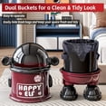 thumbnail image 4 of ShadeMart 4 Gallon Kids Trash Can with Swing Lid, Cartoon Robot Design, Red Standing Garbage Bin, 4 of 7