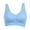 Blue, variant on Women Adjustable Ribbed Yoga Sports Underwear Breathable Seamless Fitness Bras Tops