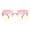 Gold / Pink Yellow, variant on Womens Rimless Rectangle 90s Designer Sunglasses Gold Smoke