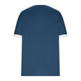 thumbnail image 6 of Women's Summer Tops V Neck Short Sleeve T-Shirts Color Block Casual Fashion Tees Clothes Navy, 6 of 9