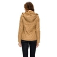 thumbnail image 3 of Made by Johnny Women's Lightweight Quilted Zip-Up Jacket with Hoodie XL CAMEL, 3 of 4