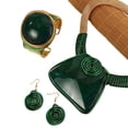 thumbnail image 3 of 3PCS/Set Square Resin Bead Necklace and Earring Bangle Set for Women Colorful Fashion Costume Accessory for Weddings Parties Everyday Wear, 3 of 3