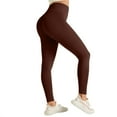 thumbnail image 2 of Women's Yoga Pants Seamless High Waist Athleisure Leggings for Fitness And Meditation Women's Yoga Leggings Brown M, 2 of 4