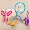 thumbnail image 2 of Juguete educativo con tubo telescópico de jirafa intercambiable que emite luz, juguete de descompresión interactivo entre padres e hijos con ventosa de dibujos animados, 2 of 6