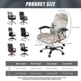 thumbnail image 7 of Whosucclay Hummingbird Cherry Blossom Print Office Chair Cover, Washable Chair Slipcovers Removable Computer Chair Slipcovers with Elastic Bottom Protective Rotating Desk High Back Seat-S, 7 of 7