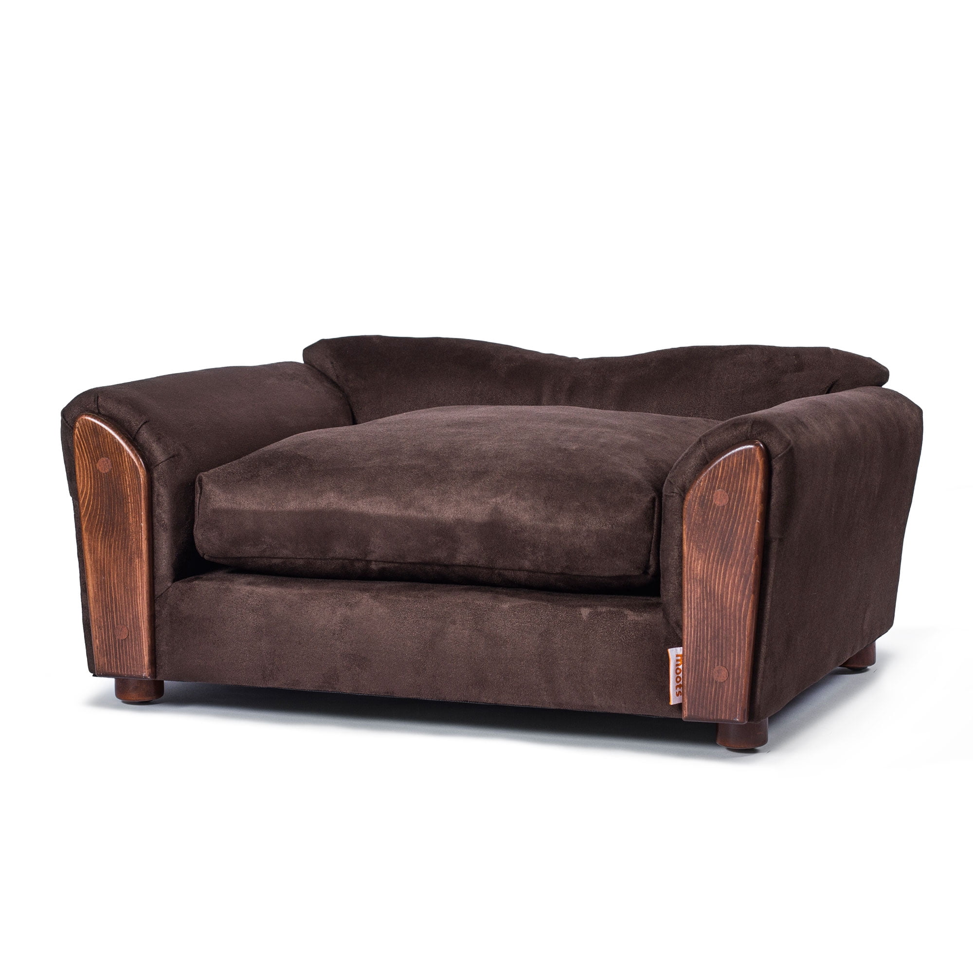 Moots VIP Microsuede Oak Couch Dog Bed, Brown, Medium