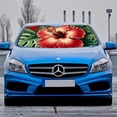 thumbnail image 2 of Awypu Hibiscus Flower Hawaiian Tropical Funny Windshield Sun Shade Car Sun Shade Windshield for Vehicle SUV Truck Protector 51.18*27.59 in, 2 of 7