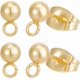 thumbnail image 1 of 1 caja con 100 piezas de accesorios para aretes con forma de bola, de acero inoxidable chapado en oro de 18 quilates, con aro y 100 piezas de tuercas de metal., 1 of 5