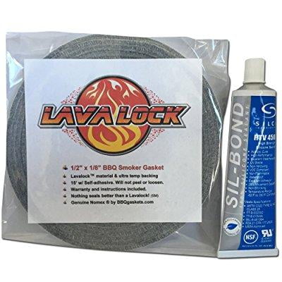 LavaLock® BLACK Food Safe BBQ smoker RTV gasket silicon adhesive - 3 oz 450F