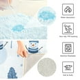 thumbnail image 3 of Yayeee Bath Rug for Bathroom Floor Non Slip Rectangle Fluffy Soft Absorbent Mat, 16"x24", White Snowman, 3 of 7