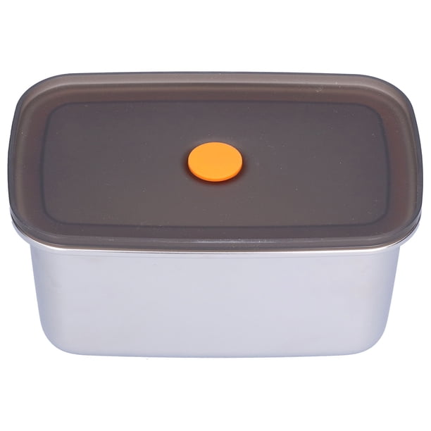 Contenedor de alimentos de acero inoxidable, caja de almacenamiento de alimentos, fiambrera para alimentos, refrigerador, contenedor de alimentos sellado, rendimiento finamente ajustado